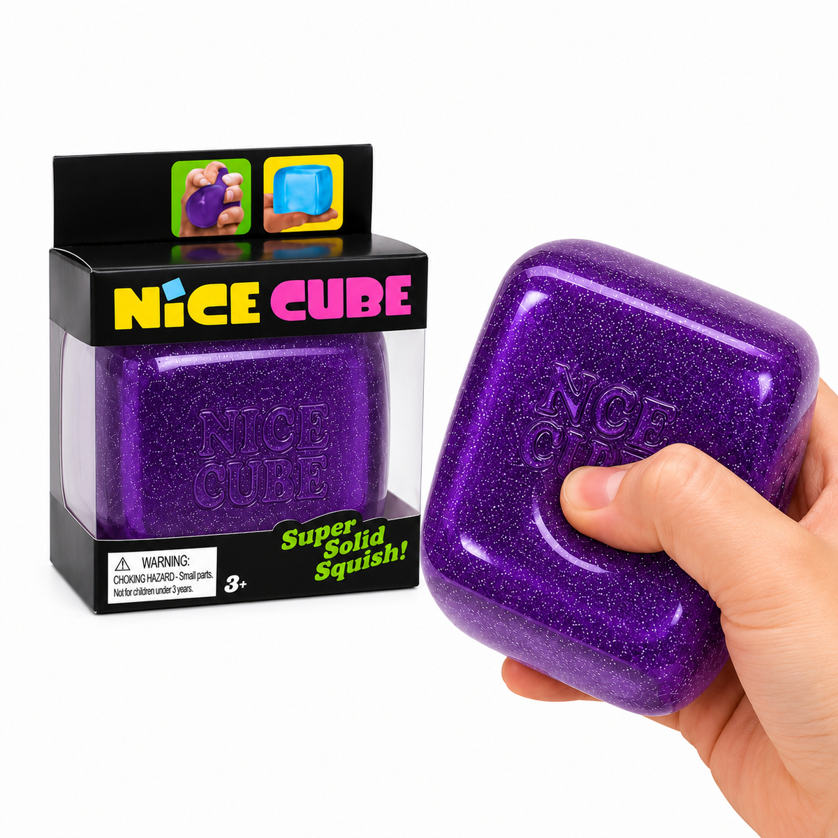 Glitter Nice Cube Slow Rise Sensory Squishy Toy