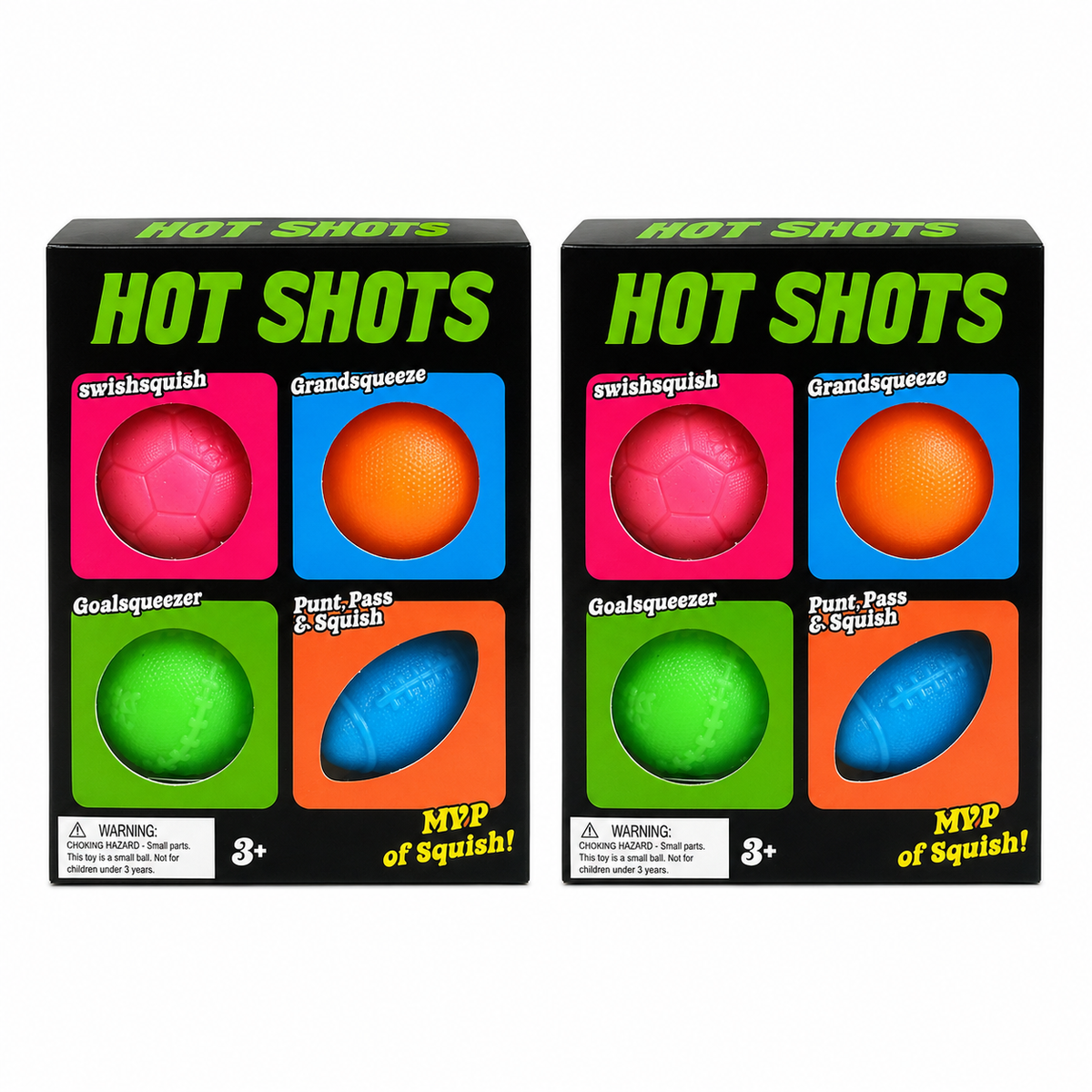 Colorful 4in1 Hot Shot Squishy Toy Set
