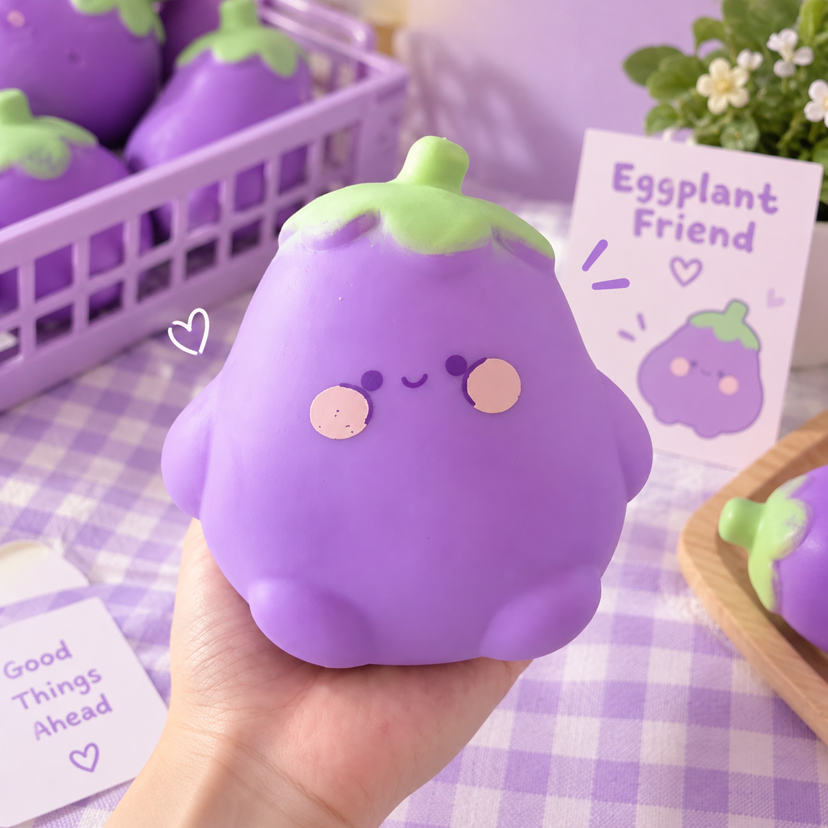 Cute Eggplant Squishy Toy