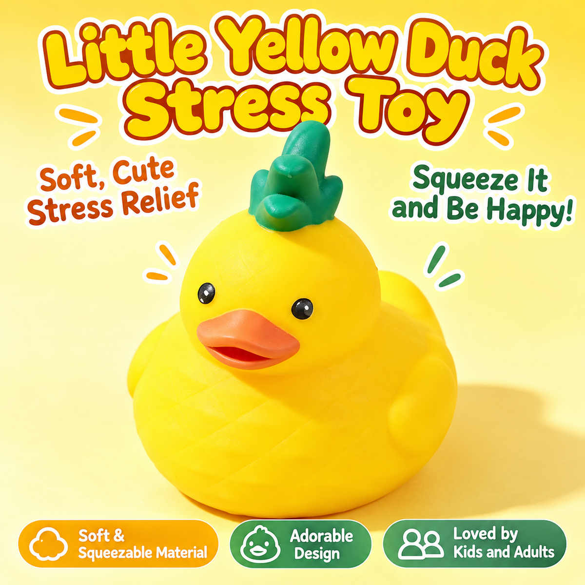 Pineapple Duck Squishy Squeeze Toy
