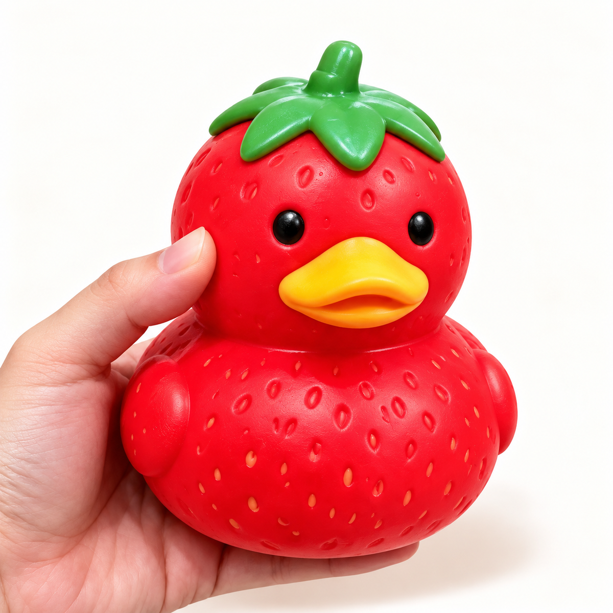Strawberry Duck Squishy Squeeze Toy
