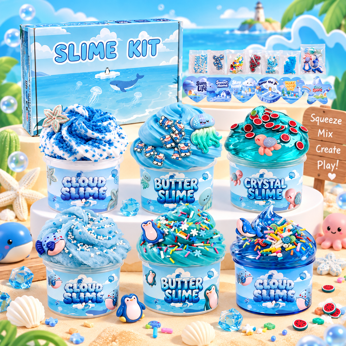 Ocean-Themed Slime Kit