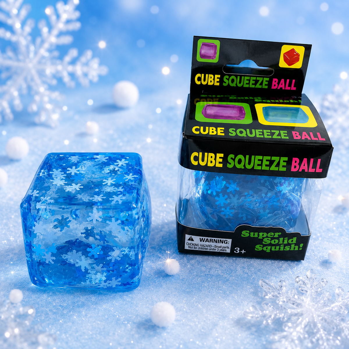 Blue Cube Snowflake Squishy