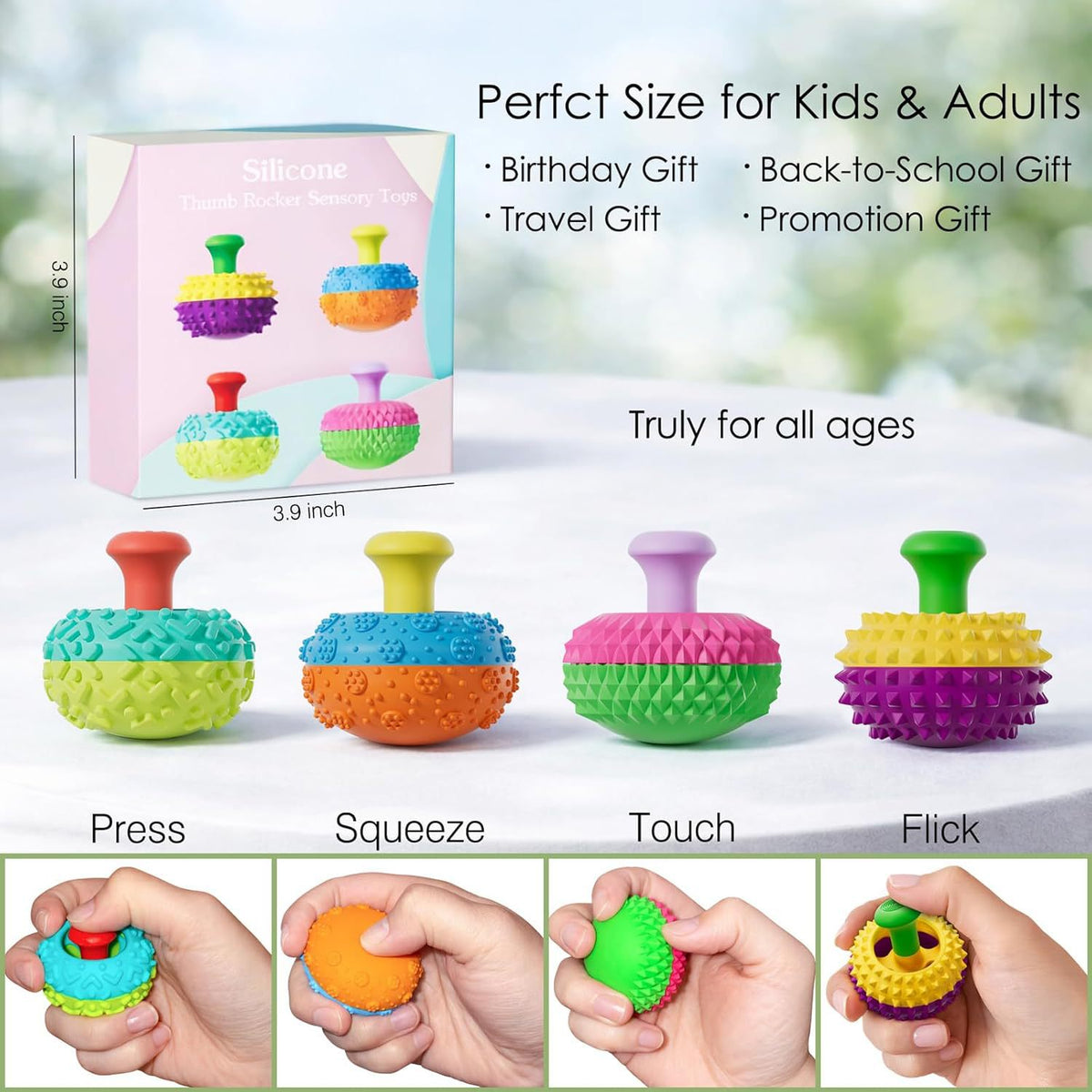 Silicone Thumb Rocker Sensory Fidget Toy – Textured Thumb Press