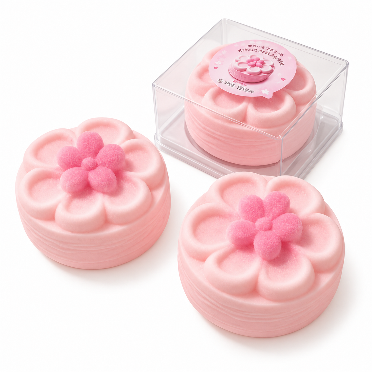 Pink Sakura Cake Squishy Toy
