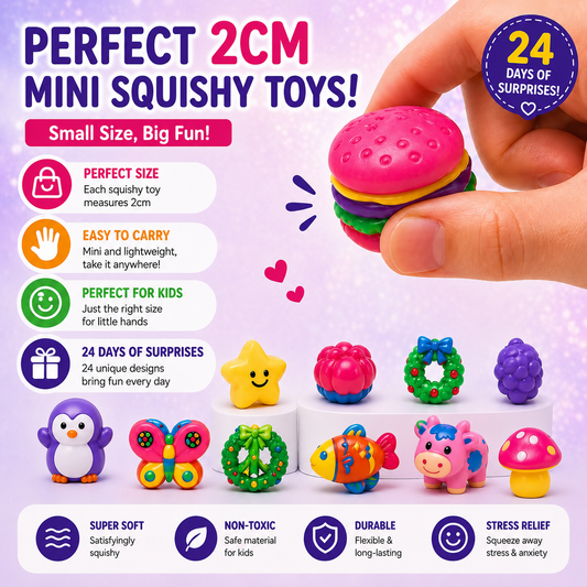 Advent Calendar Box – 24 Mini Squishy Toys