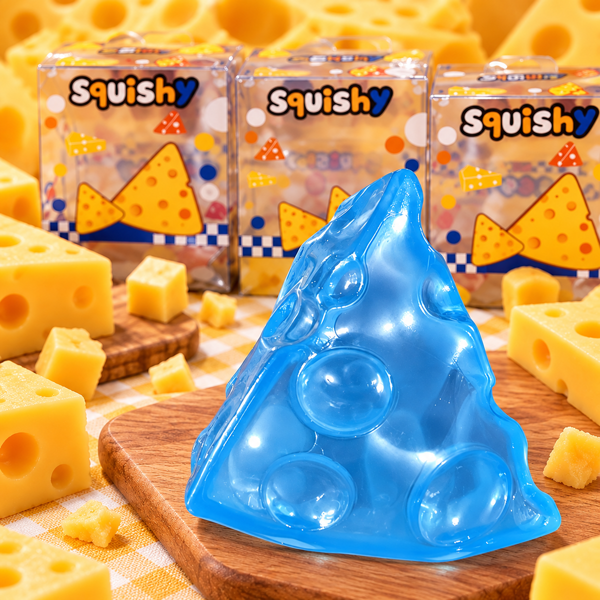 Triangular Transparent Cheese Squishy