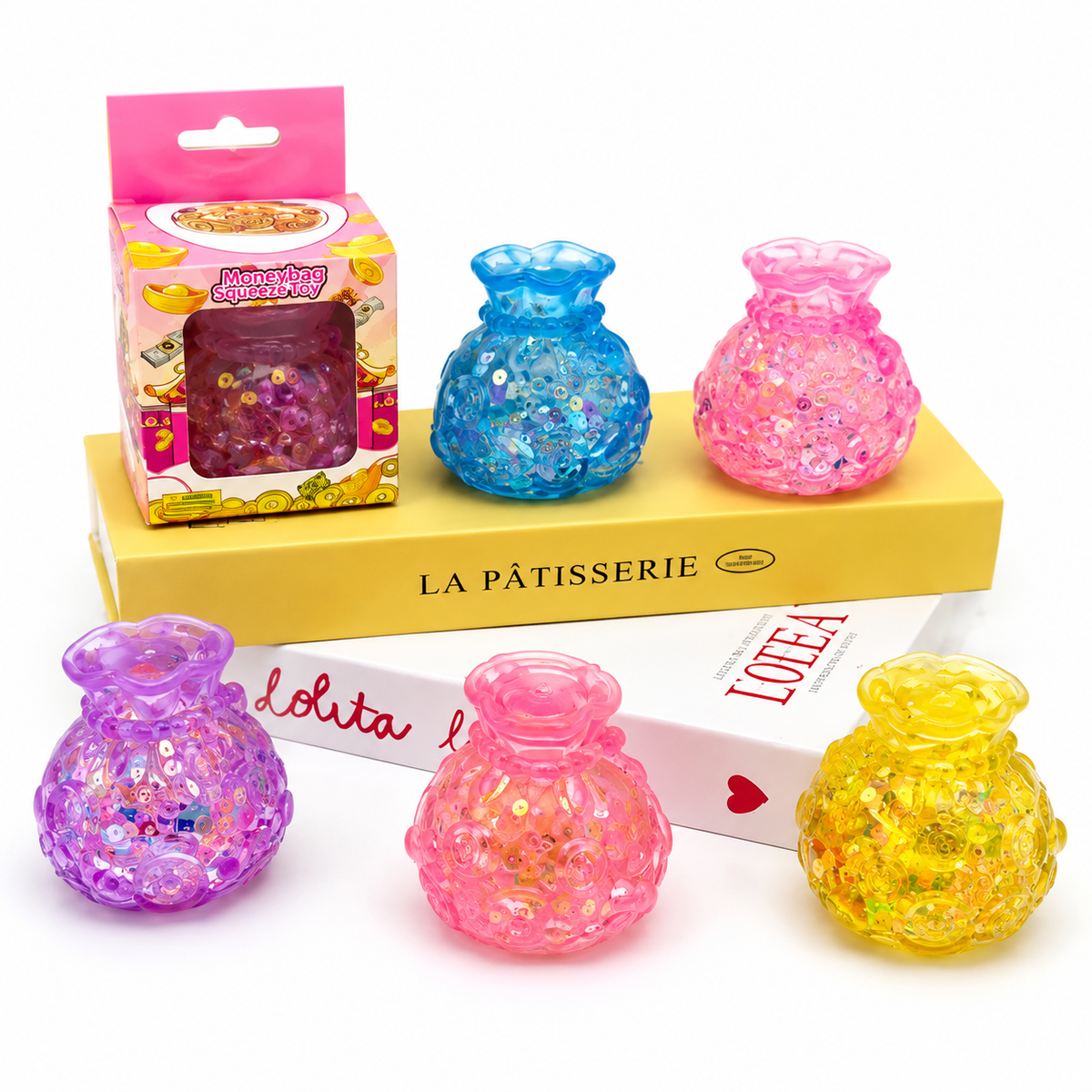 Glitter Money Bag Squishy Toy