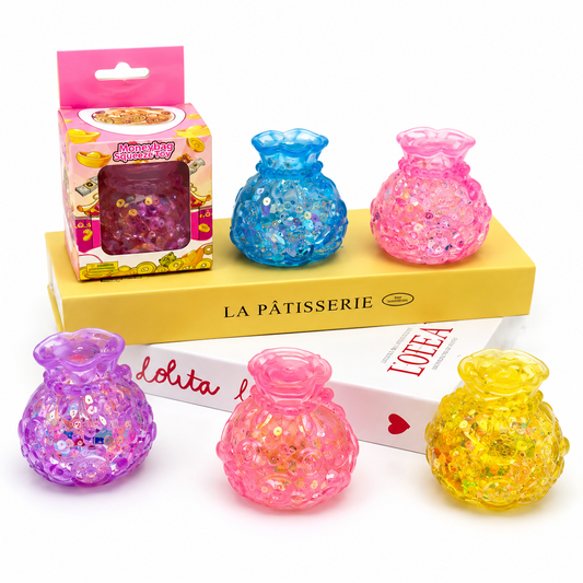 Glitter Money Bag Squishy Toy