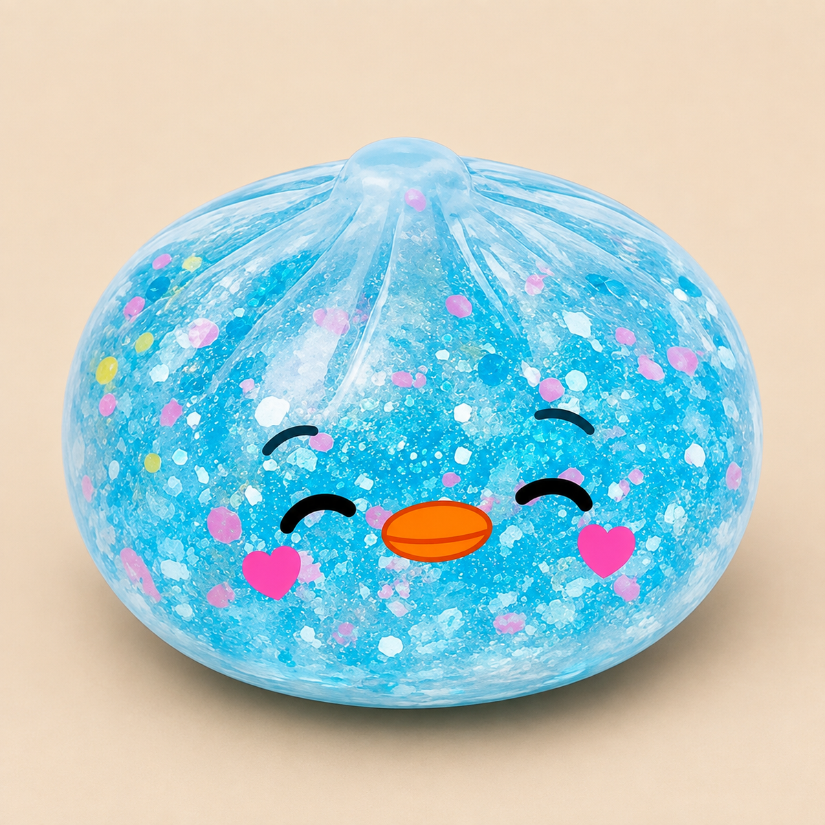 Glitter Duck Simulated Steamed Bun Squishy Toy
