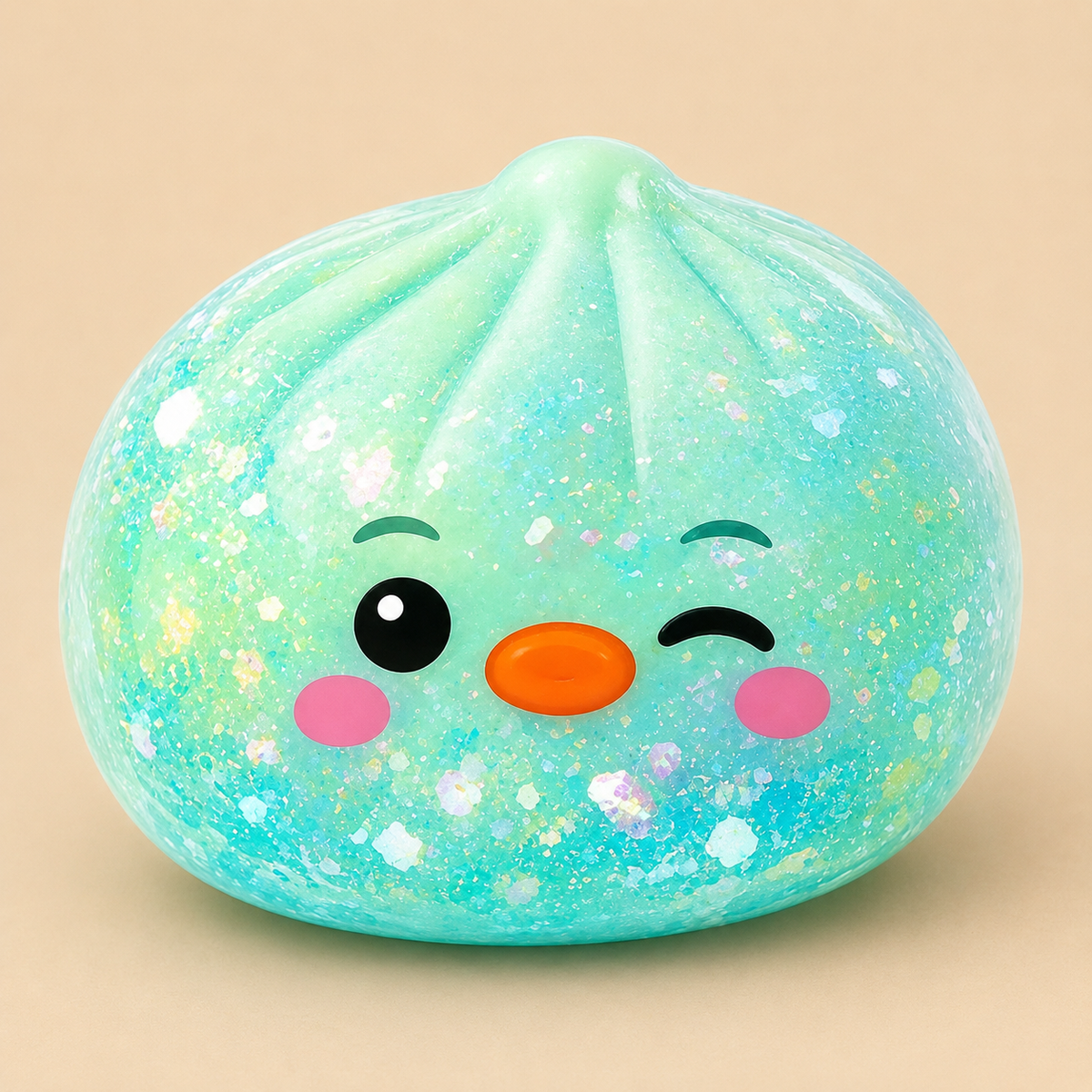 Glitter Duck Simulated Steamed Bun Squishy Toy