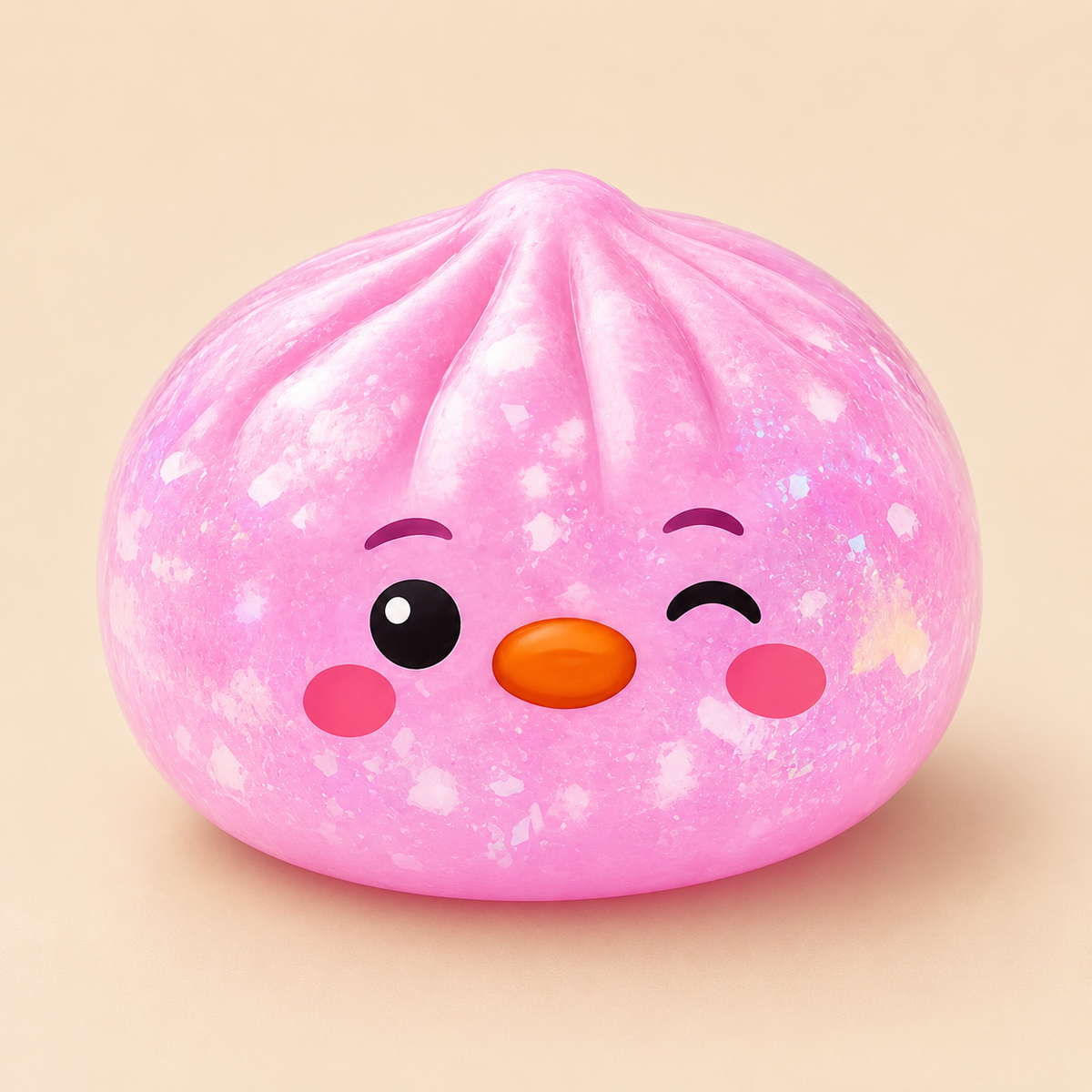 Glitter Duck Simulated Steamed Bun Squishy Toy