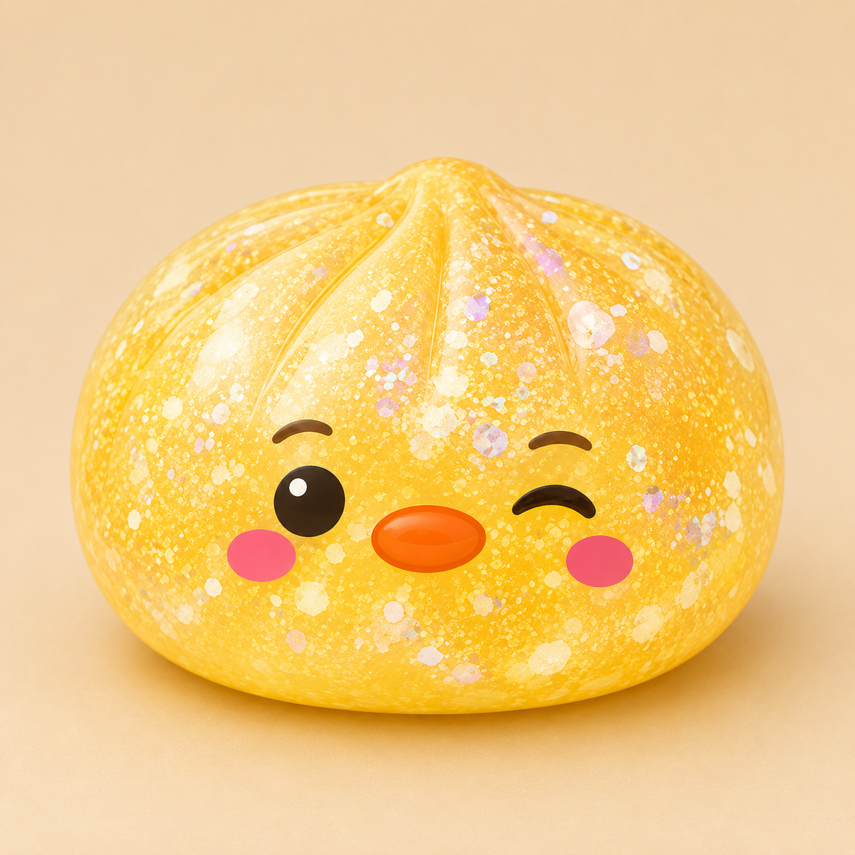 Glitter Duck Simulated Steamed Bun Squishy Toy