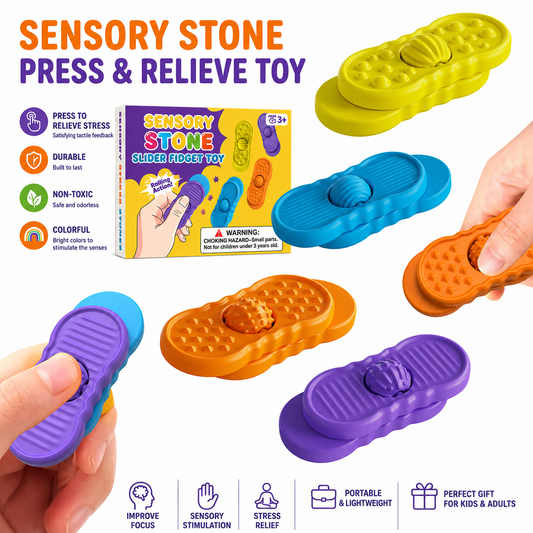 Sensory Stress Stones Slider Fidget Toy