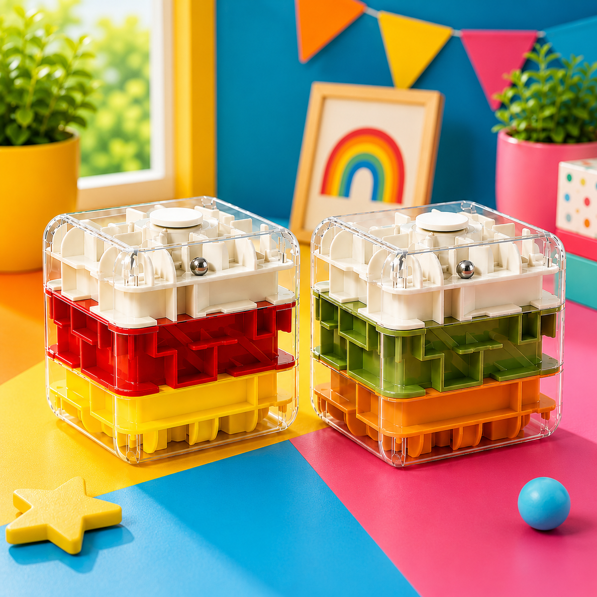 Maze Rubik-Style Fidget Spinner Cube