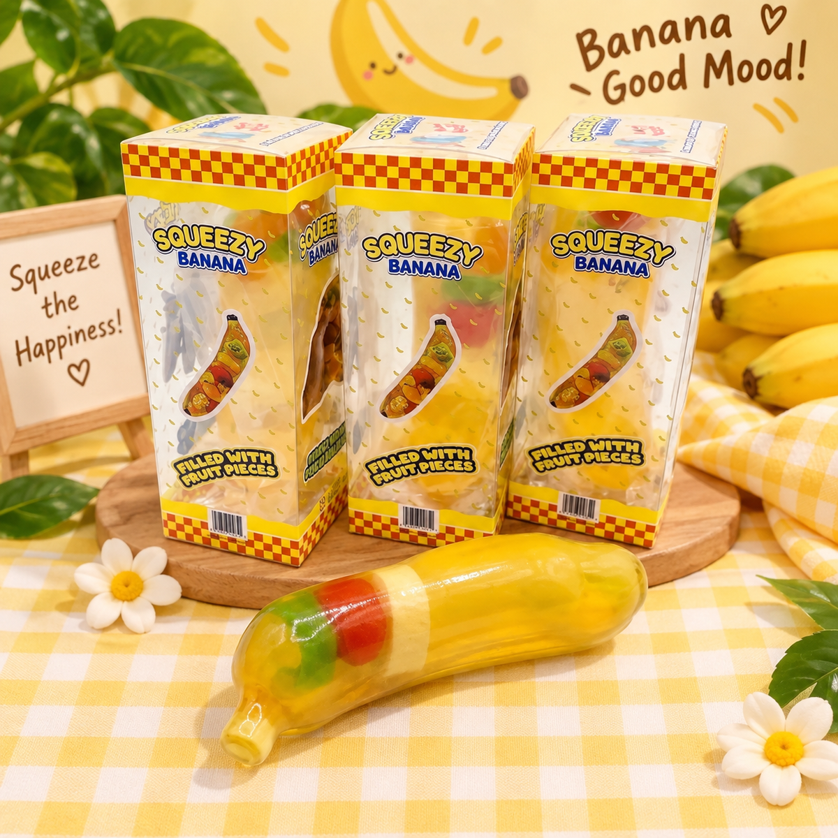 Banana Fruit Jelly Squishy Toy