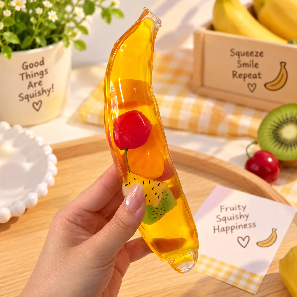 Banana Fruit Jelly Squishy Toy