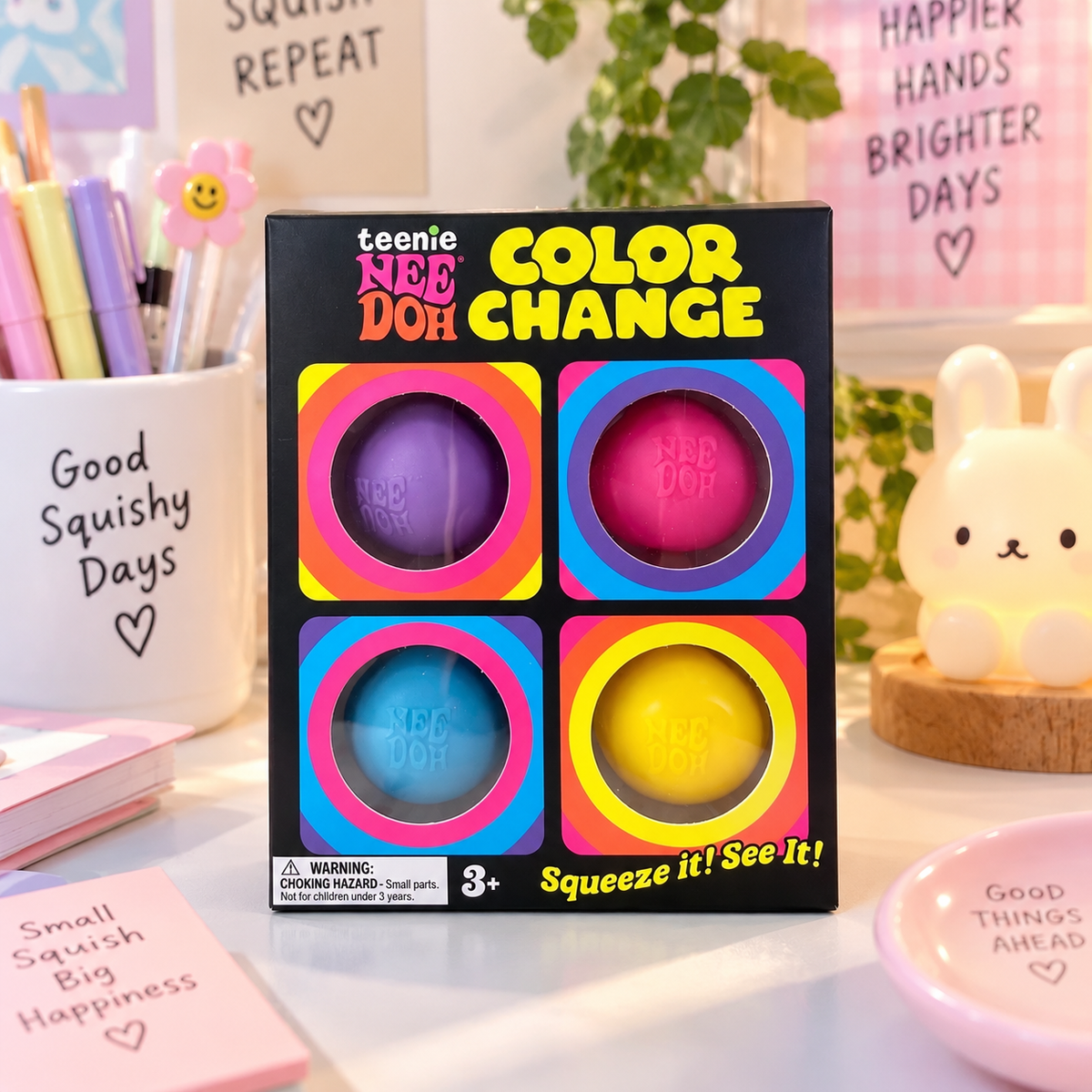 Color Changing 4-Ball Set Squeeze Toy