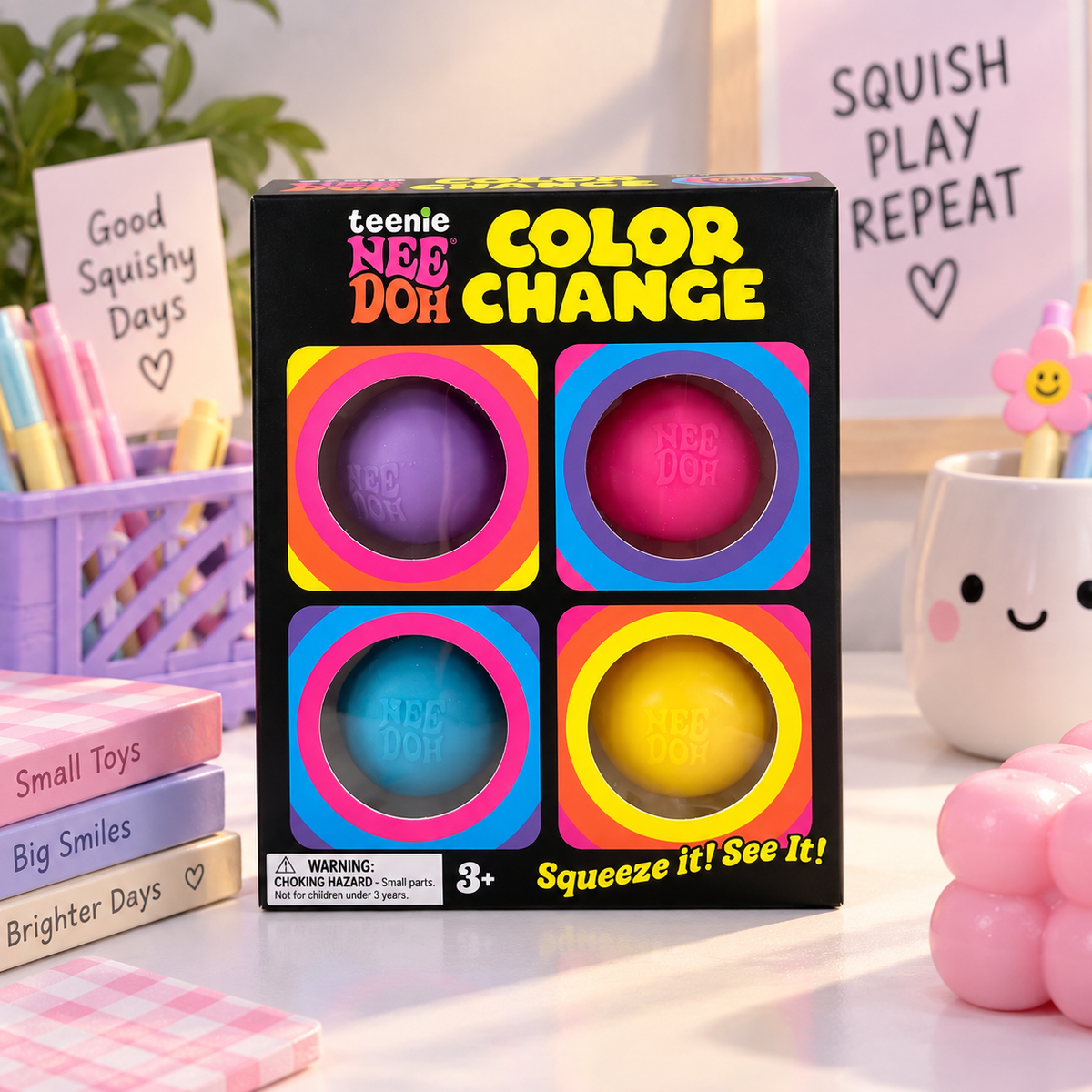 Color Changing 4-Ball Set Squeeze Toy