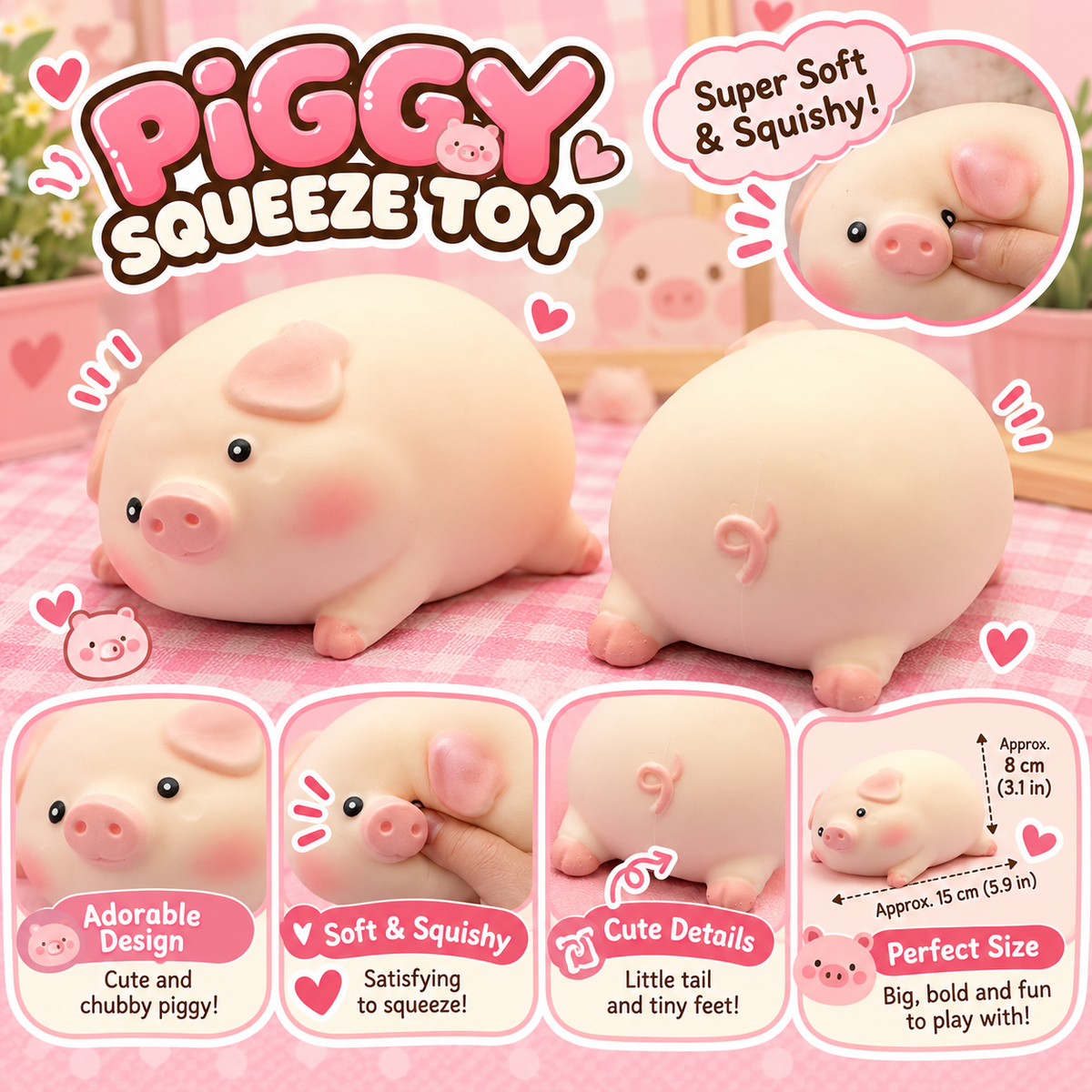 Piggy Squeezing Fun Pig Squishy Toy
