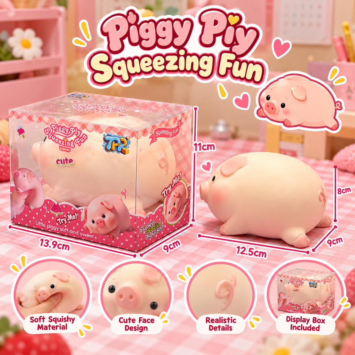 Piggy Squeezing Fun Pig Squishy Toy