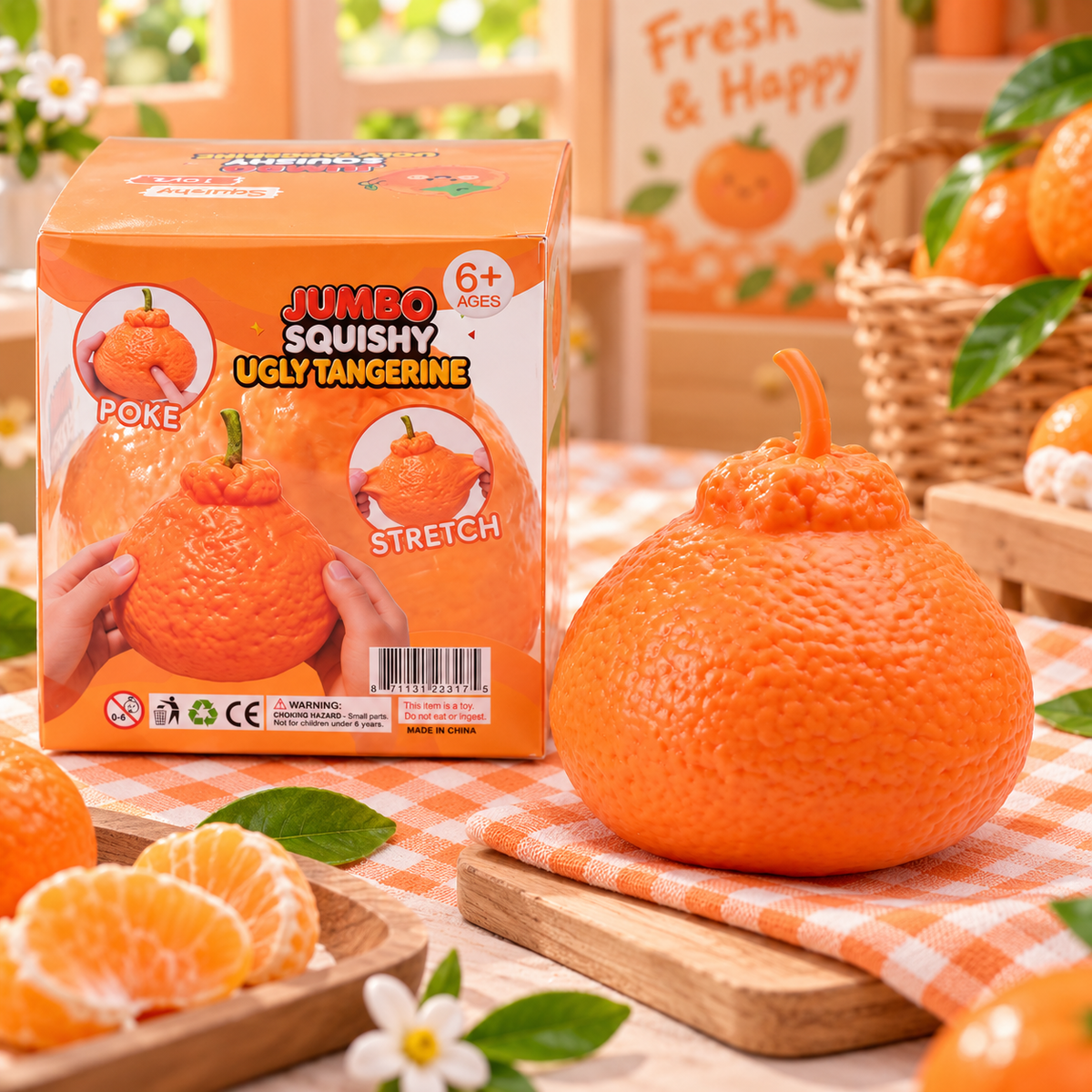Ugly Tangerine Squishy Toy