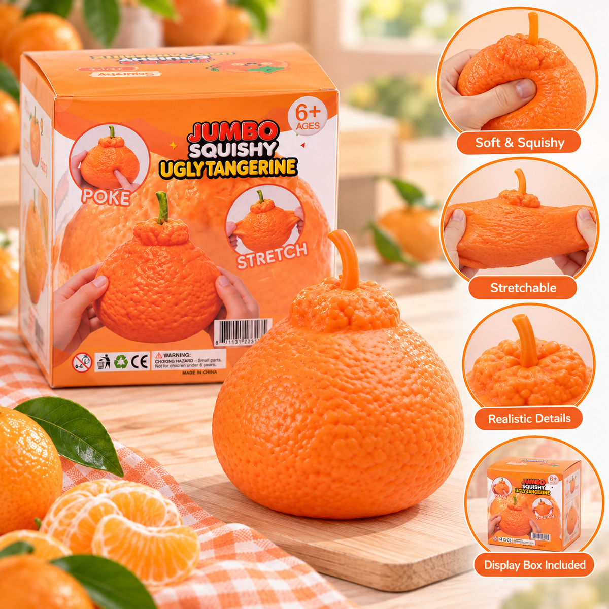 Ugly Tangerine Squishy Toy