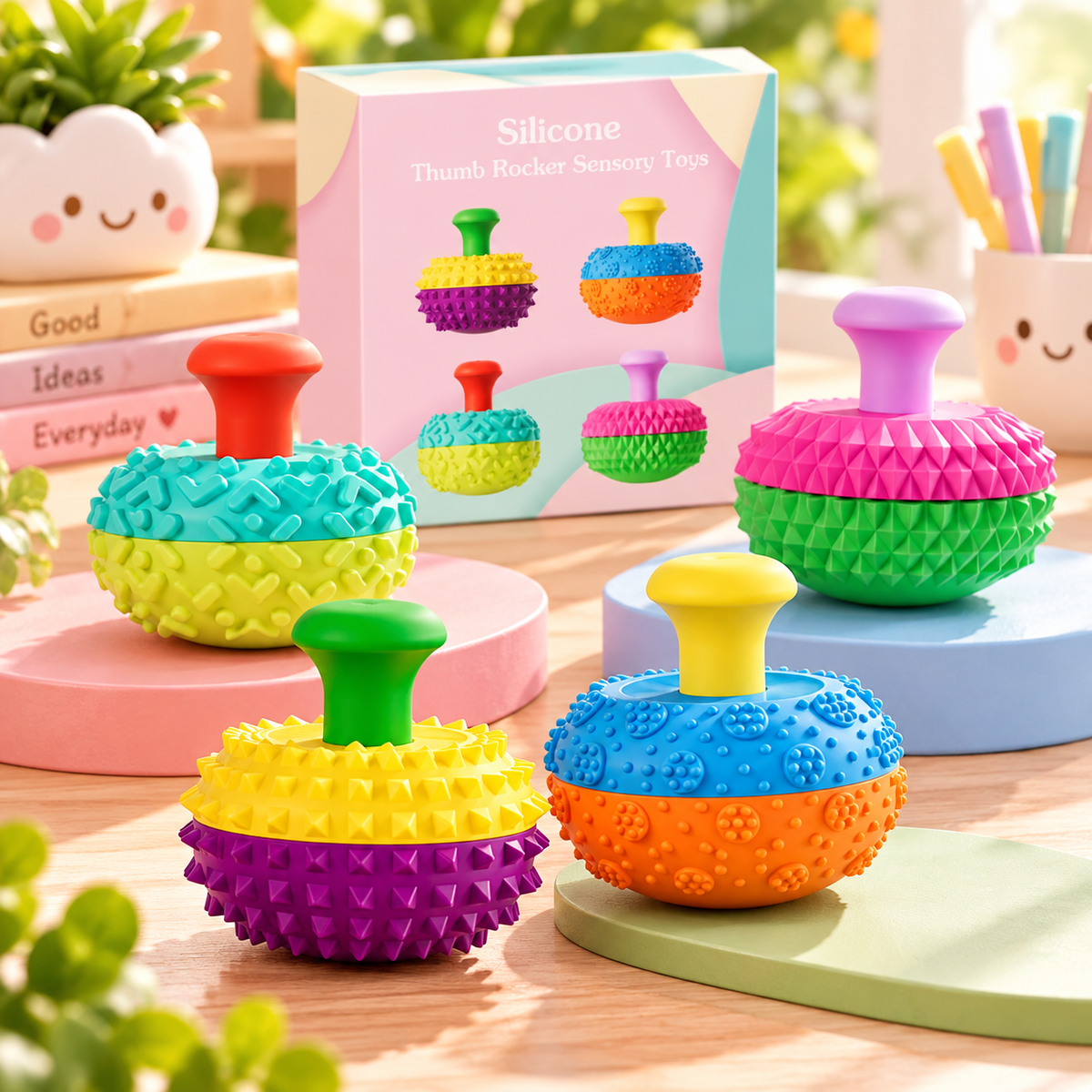 Silicone Thumb Rocker Sensory Fidget Toy – Textured Thumb Press