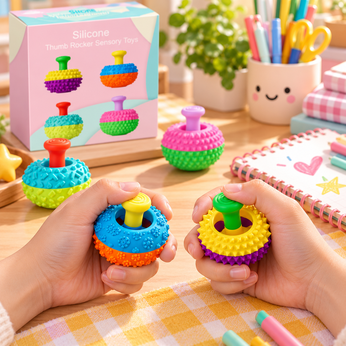 Silicone Thumb Rocker Sensory Fidget Toy – Textured Thumb Press