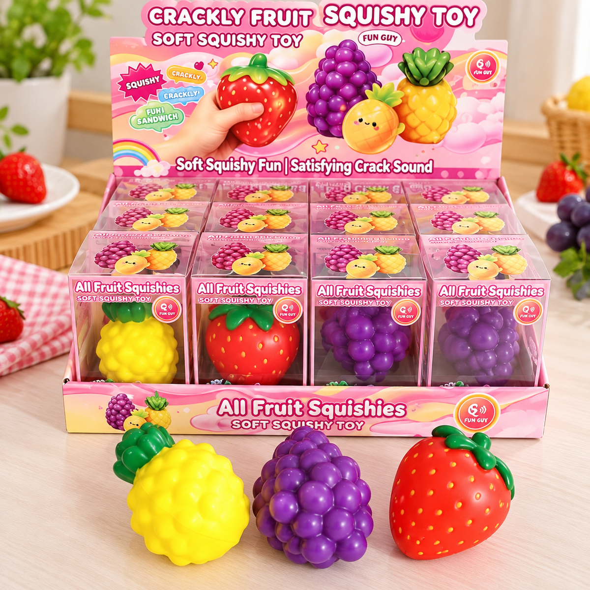 Crackly Fruit Squishy Toy