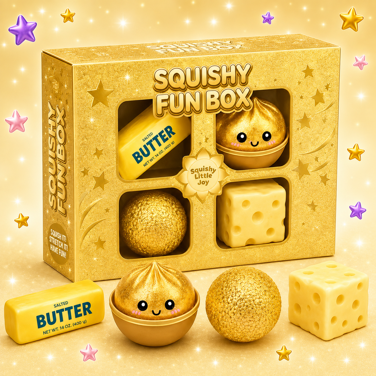 Golden Squishy Toy Set