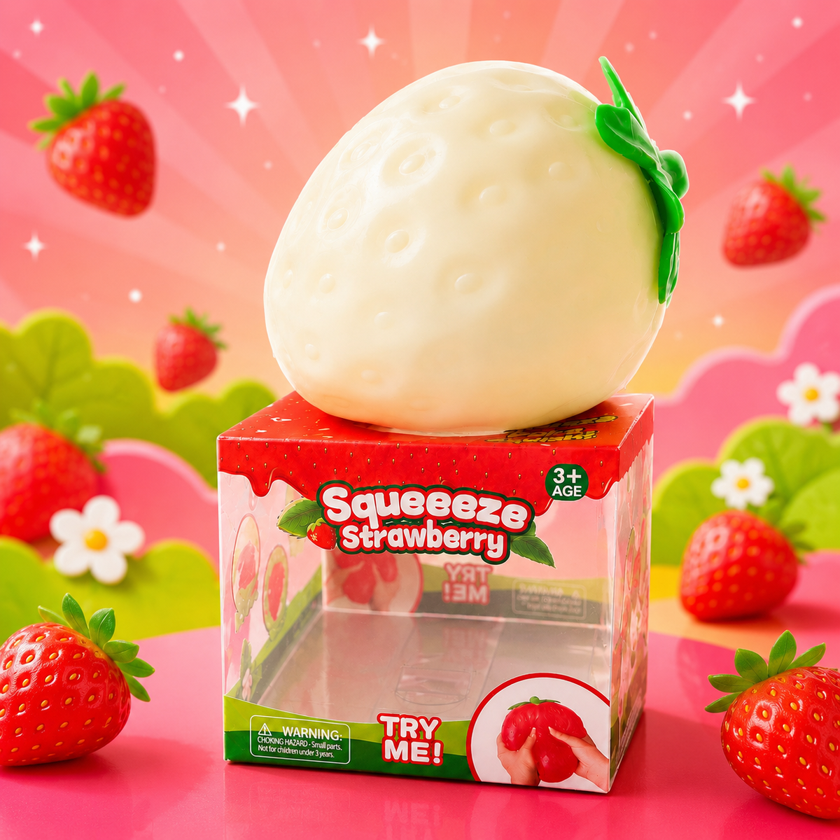 Color-Changing Strawberry Squishy Toy