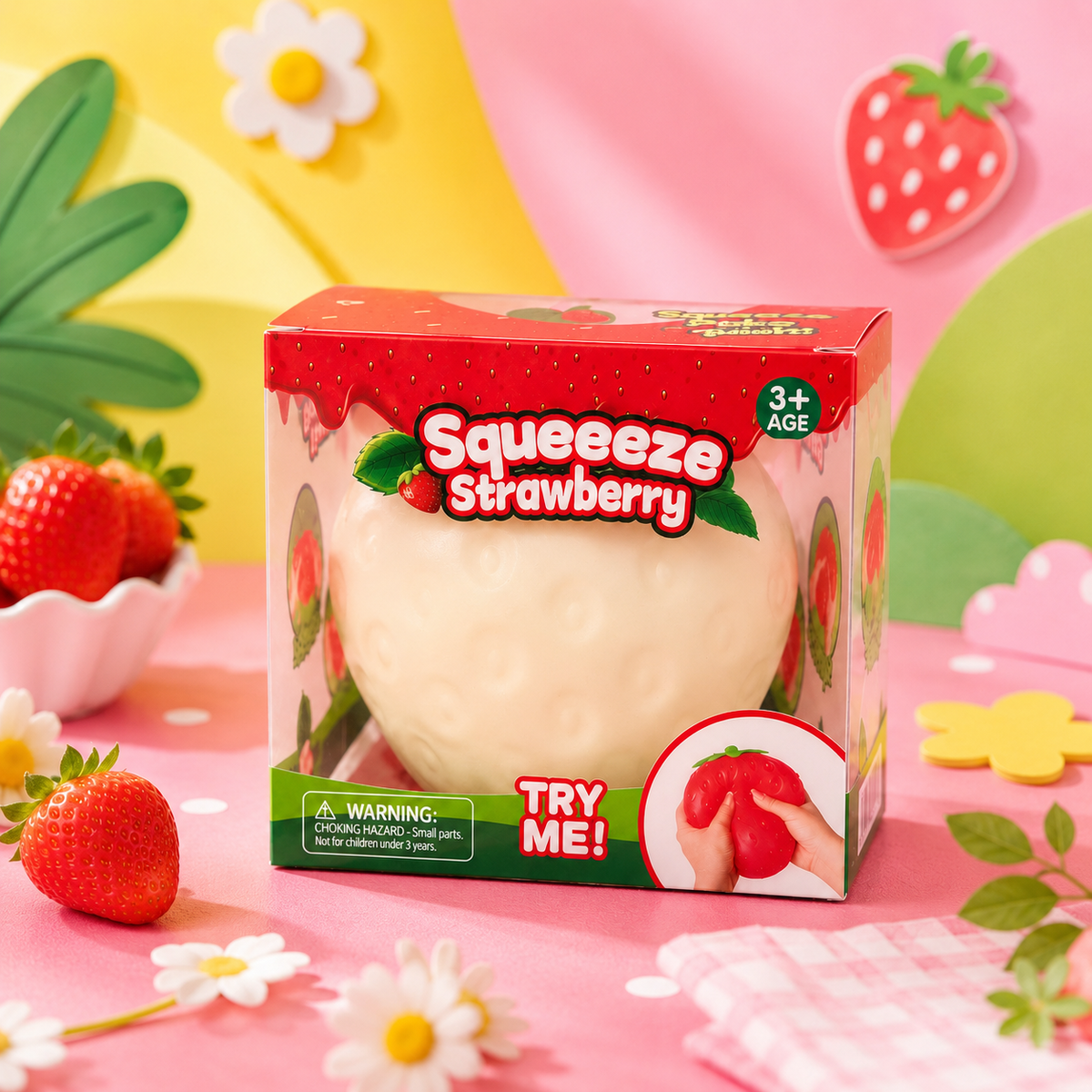 Color-Changing Strawberry Squishy Toy
