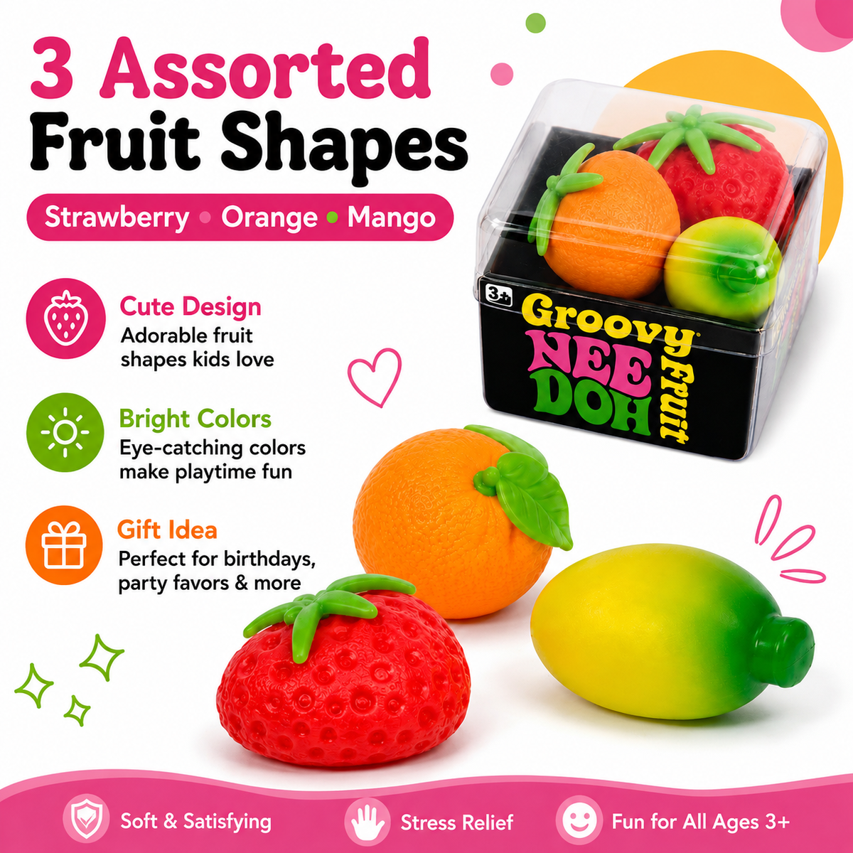 Fruit Squishy Sensory Toy Set