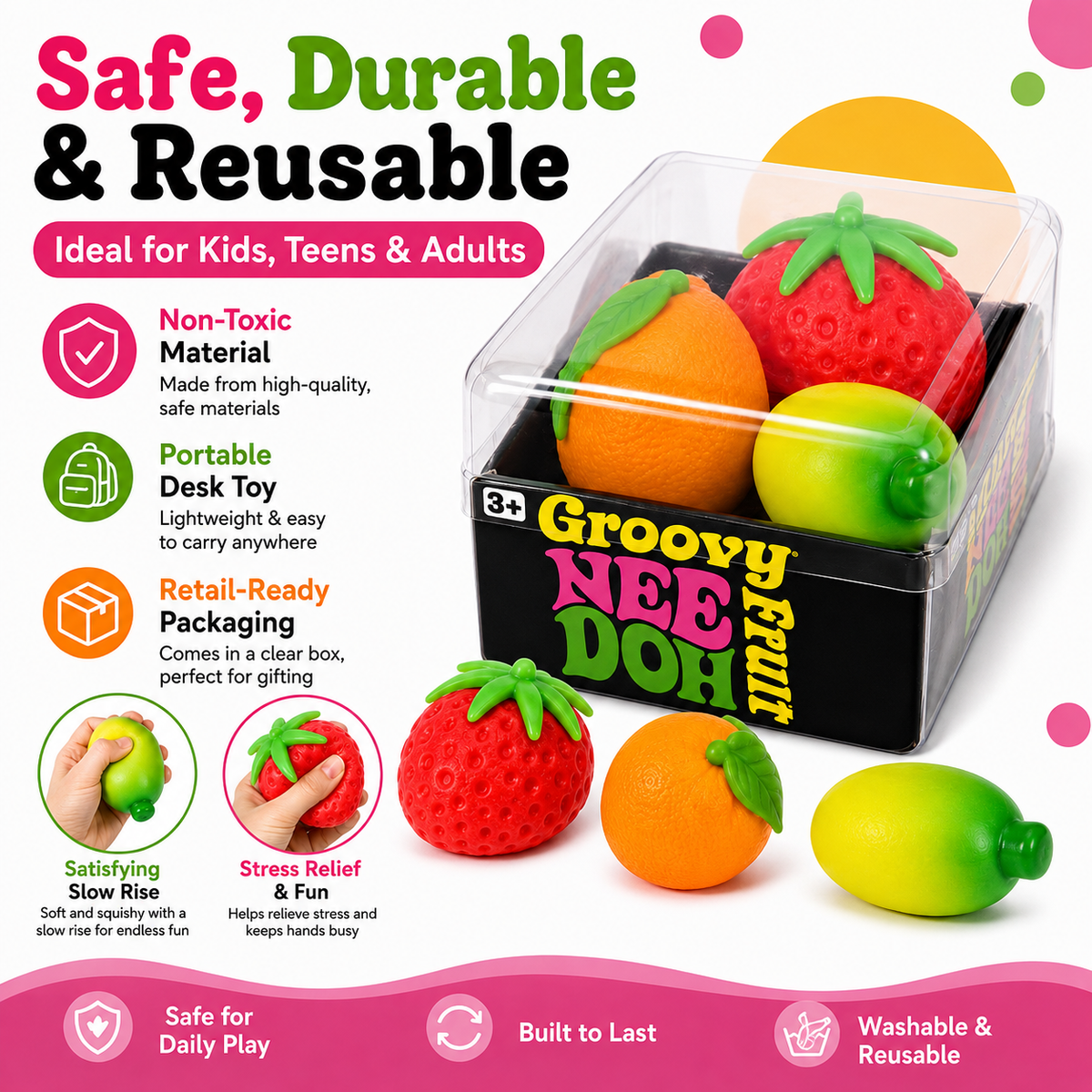 Fruit Squishy Sensory Toy Set