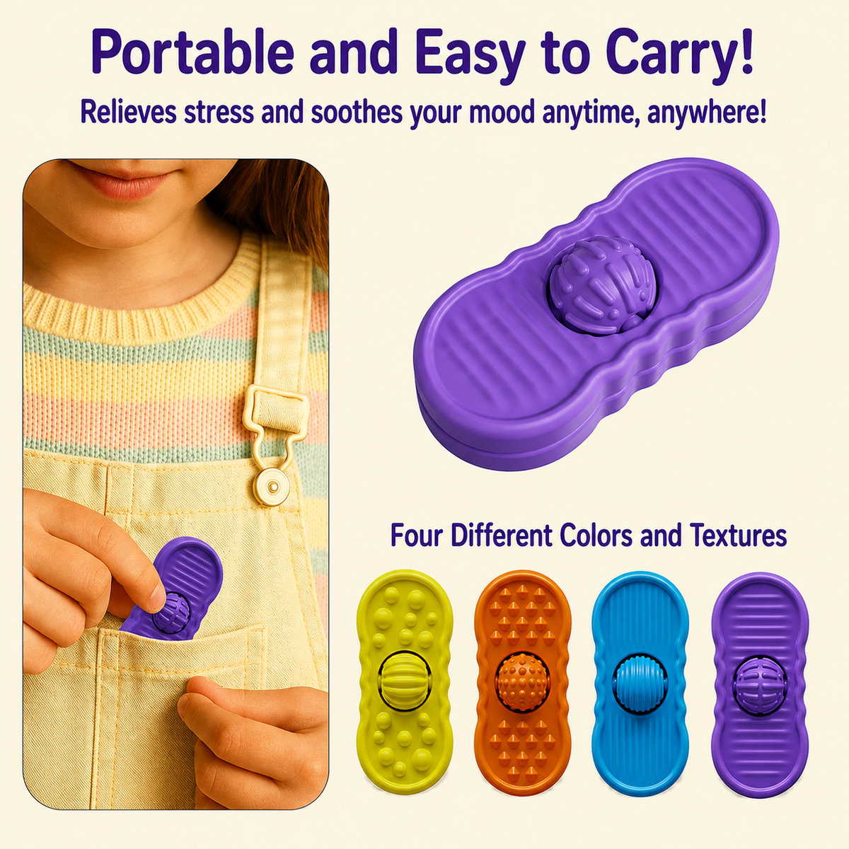 Sensory Stress Stones Slider Fidget Toy