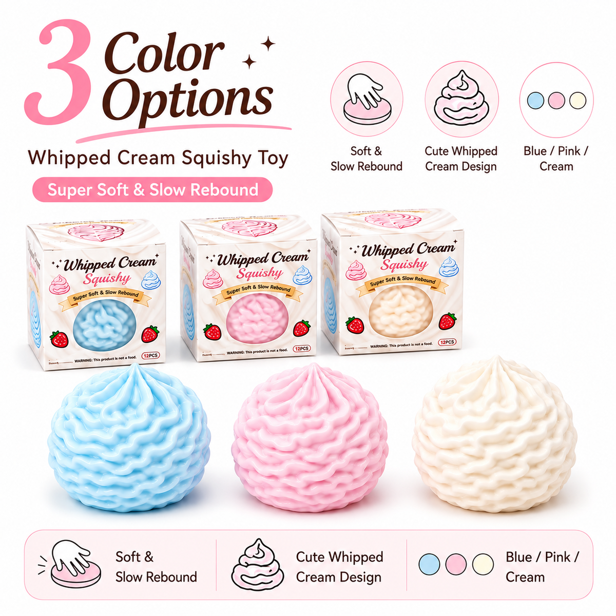 Cream Icing Squishy - Slow Rise Stress Relief