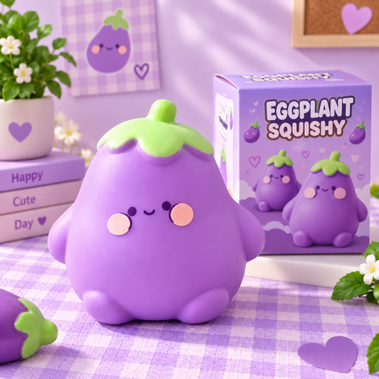 Cute Eggplant Squishy Toy