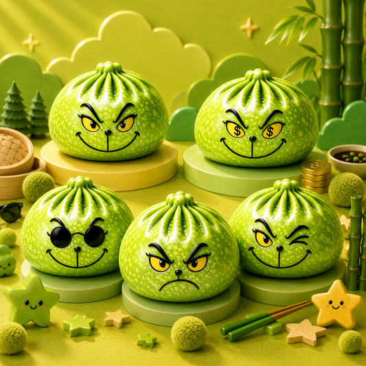Holiday Grumpy Dumpling Squishy