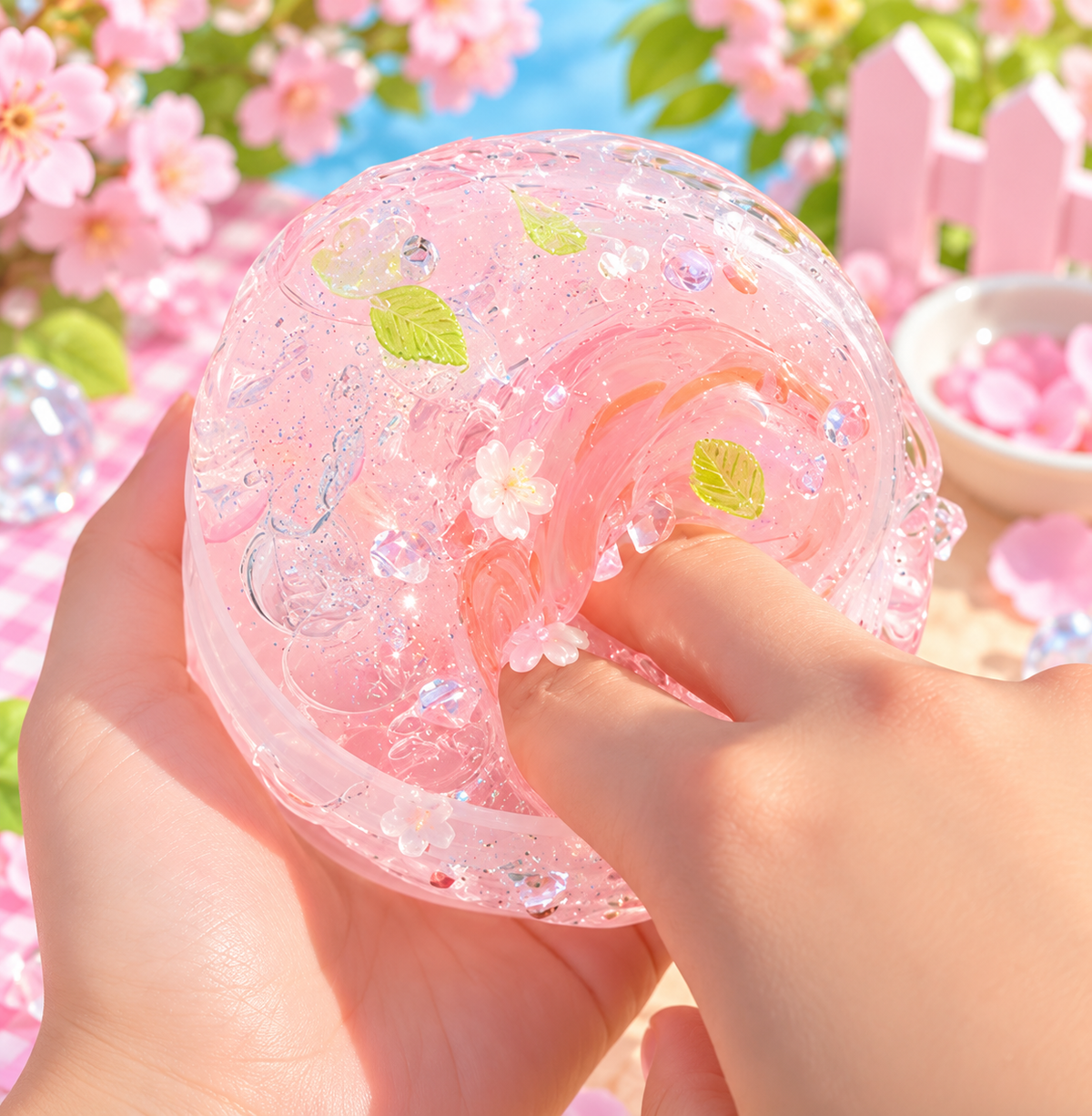 Pink Rose Crystal Slime 300mL
