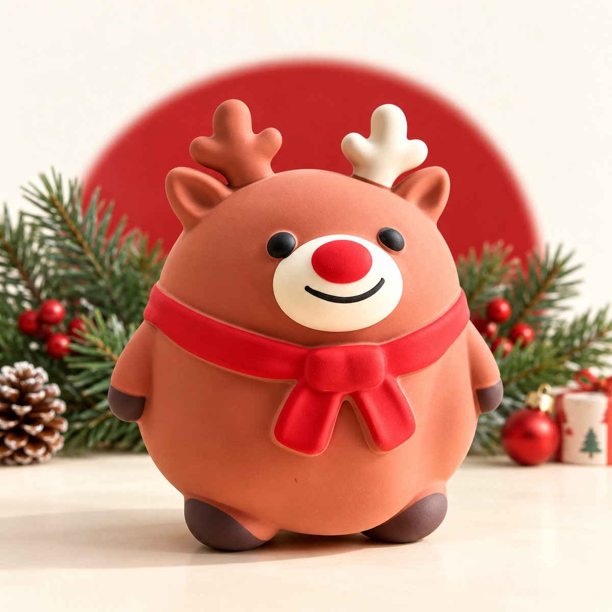 Festive Reindeer Squishy Toy