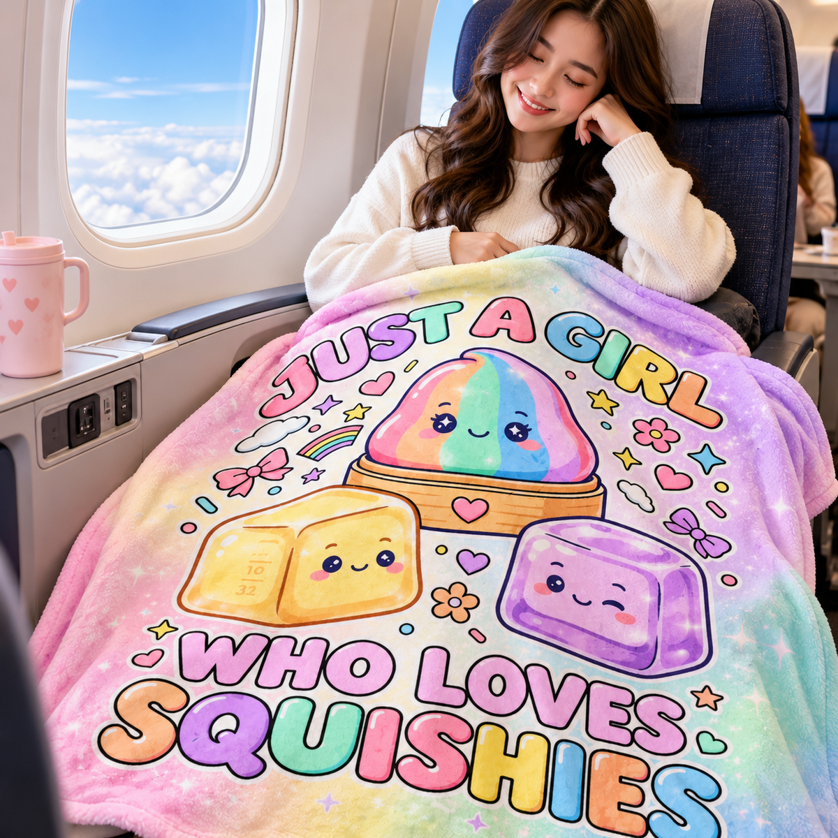 Cute Squishy Lover Rainbow Blanket