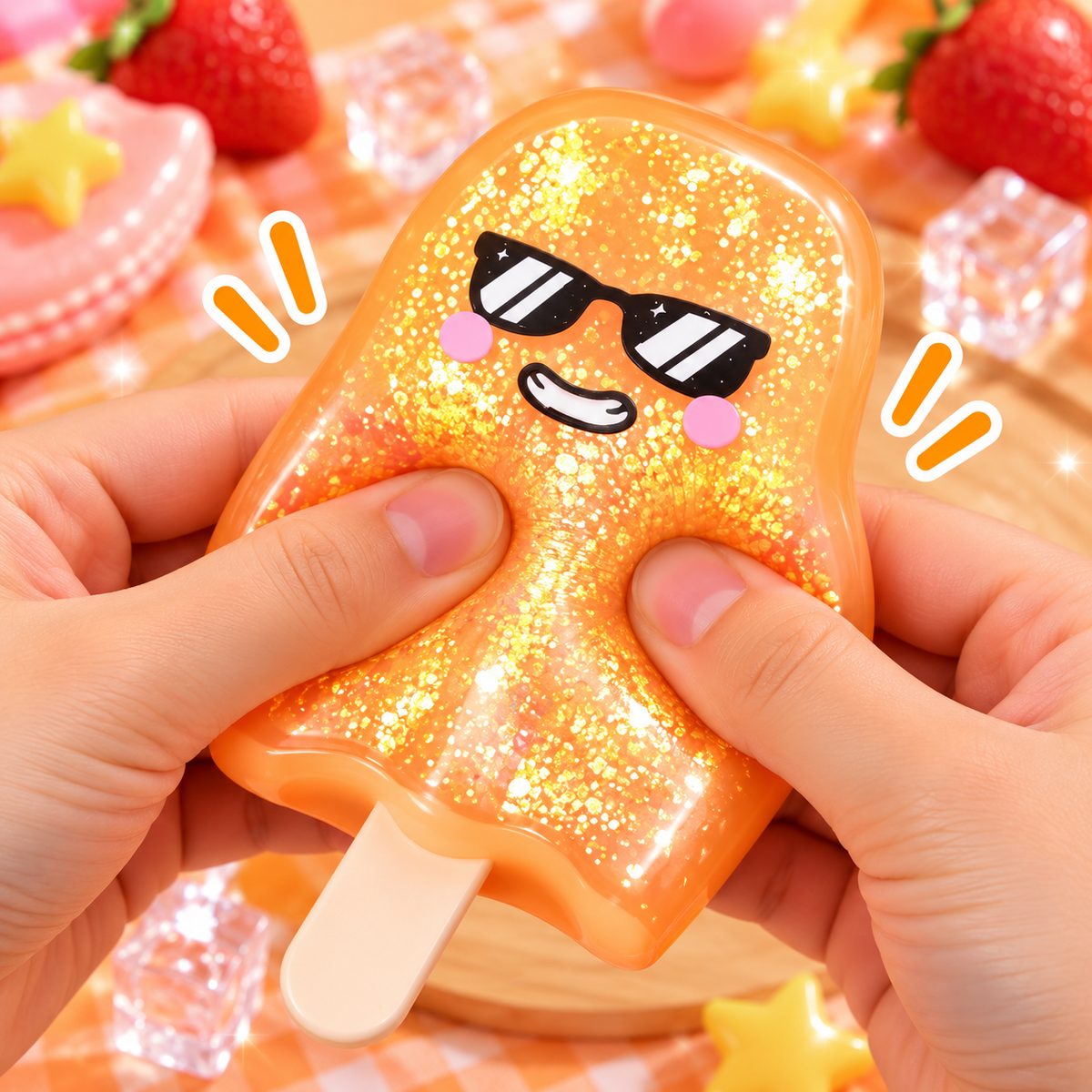 Glitter Popsicle Squishy Toy