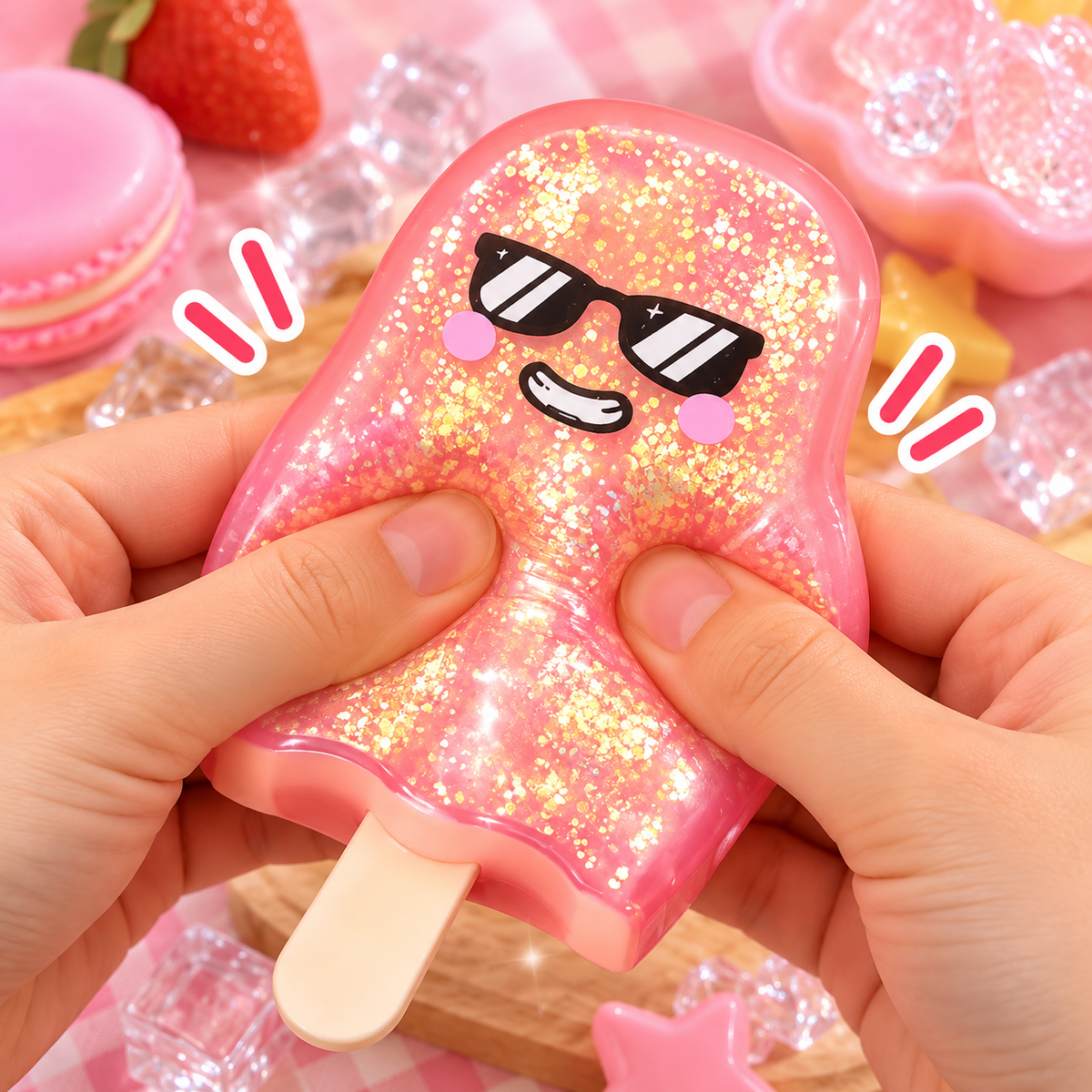 Glitter Popsicle Squishy Toy