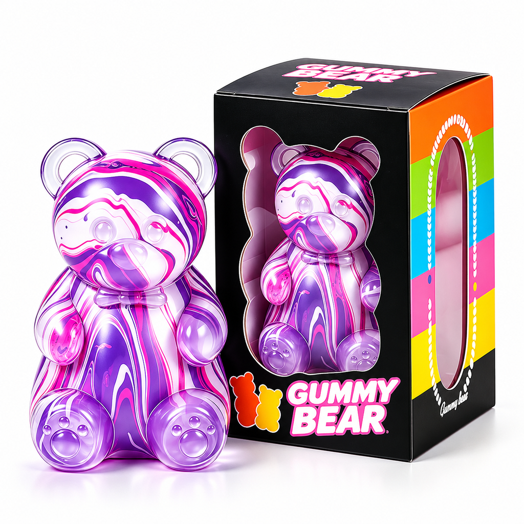Colorful Swirl Gummy Bear Squishy