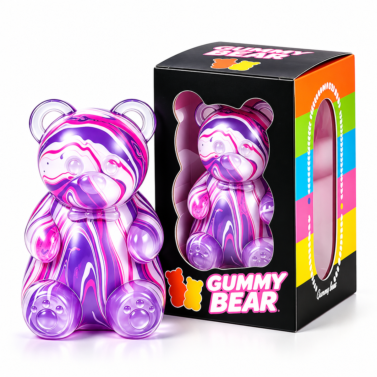 Colorful Swirl Gummy Bear Squishy
