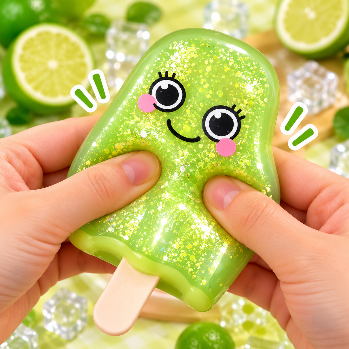 Glitter Popsicle Squishy Toy