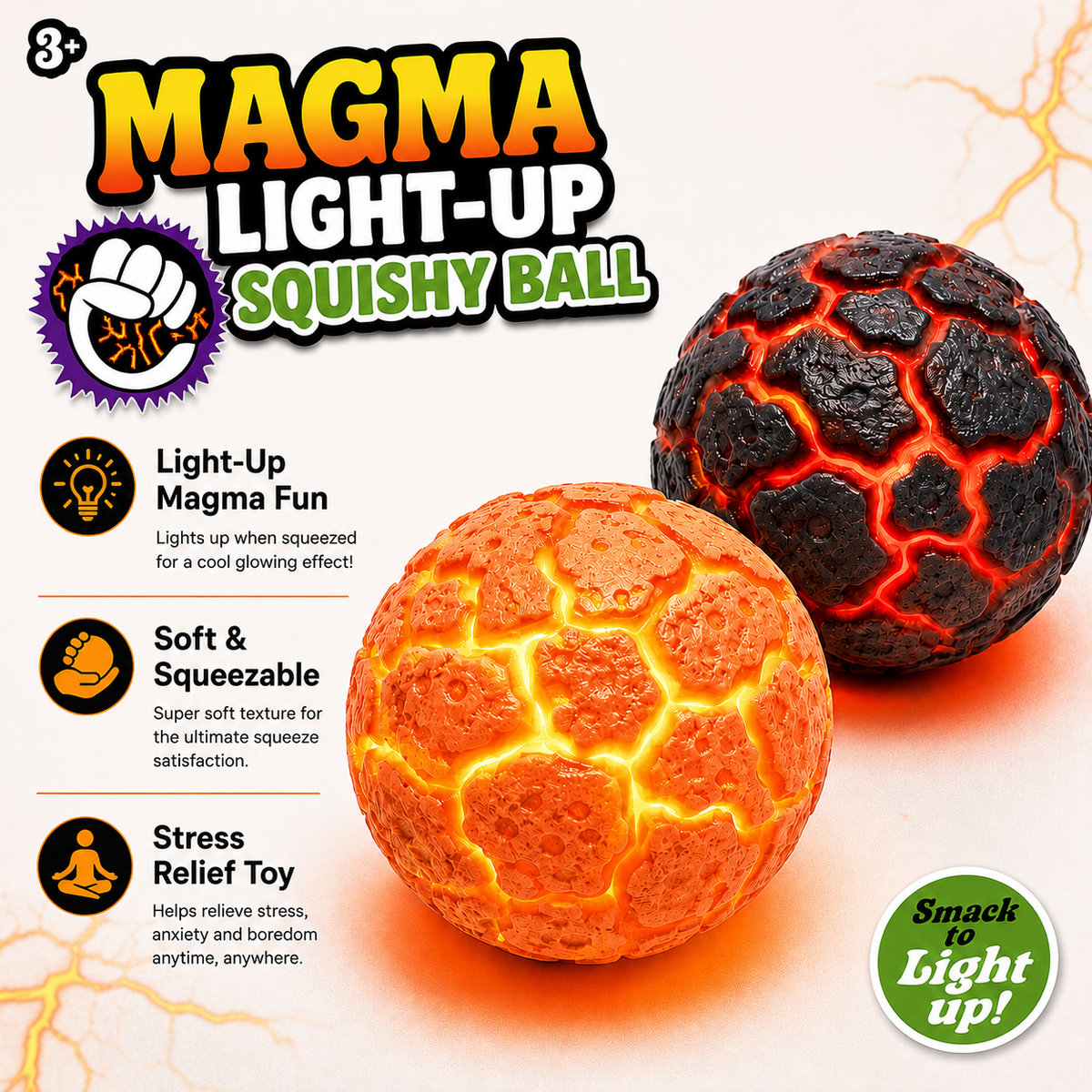 Magma Light-Up Squishy Ball