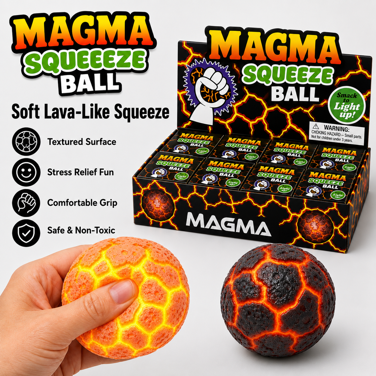 Magma Light-Up Squishy Ball