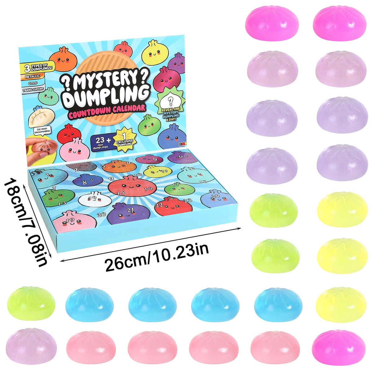 Mystery Mini Dumpling Squishy Set - 24-Piece